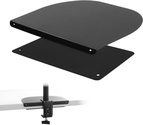 Piastra di Rinforzo per Monitor, Migliora la Stabilità dei Supporti per Monitor, è Adatta per i Piani di Lavoro in Vetro Sottile e Altri Piani di Lavoro (Nero)