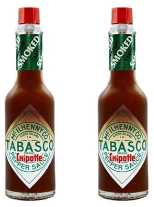 Tabasco - Chipotle Pepper Sauce - Pack of 2 - Smoked Red Jalapenos 60 ml