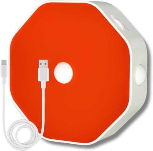 Toys4Boys LED Nachtlicht Kinder mit 1000mAh Akku - Magnetisches Nachtlicht Rot mit Bewegungsmelder - Nachttischlampe Dimmbar mit 3 Bewegungssensoren - Rotes Licht Baby Perfekt fürs Kinderzimmer