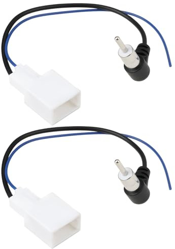 LT Easiyl 2Pcs Car Audio Stereo Aerial Antenna Elbow Adapter Cable Lead Compatible with Toyota Yaris Avensis Plug and Play Straight Connection No Cut