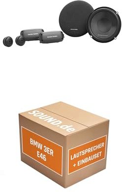Lautsprecher Boxen Einbaupaket für Harman/Kardon FIT6C kompatibel mit BMW 3er E46, Cabrio vorne | 400Watt