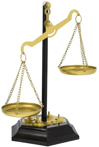 Toyvian Balance Waage aus Metall als Tischdekoration Rostbeständiges Design für Jurastudenten Richter und Anwaltsbüros für Home Office und Büro