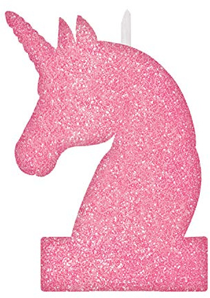Magical Unicorn Glitter Candles 8cm x 13cm