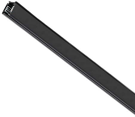 QAZQA - Modern Schiene 150 cm schwarz für 3-Phasen-Schiene I Wohnzimmer I Schlafzimmer - Aluminium Länglich - LED geeignet