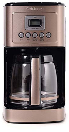 Cuisinart Cafetière en verre de 14 tasses, entièrement automatique pour contrôle de la force d'infusion et réglage de 1 à 4 tasses, acier inoxydable, DCC-3200UMB, ombre