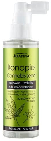 JOANNA Konopie Haarpflege Haarspülung zum Einreiben Wirkt Feuchtigkeitsspendend und Stärkend für Kopfhaut und Haare mit Hanfsamen-Extrakt 100 ml Verpackung