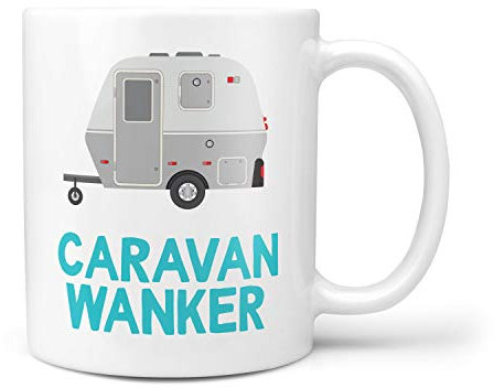 TeHe Gifts Caravan Wanker Gift Mug Funny Rude for Him Her Men Women Birthday Gifts