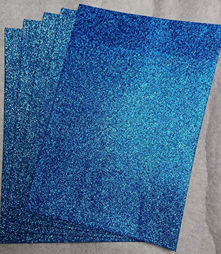 UIT 5 Bögen Glitzer-Moosgummi Farbe (blau)