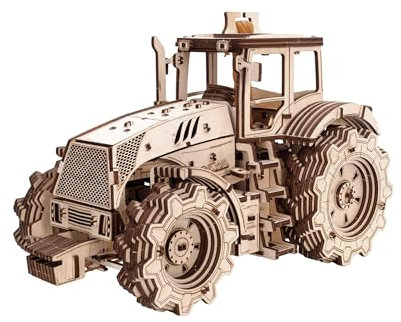 EWA Eco-Wood-Art 3D Holzpuzzle für Jugendliche und Erwachsene - Mechanisches Traktor Modell - DIY-Bausatz, Selbstmontage, kein Kleber erforderlich