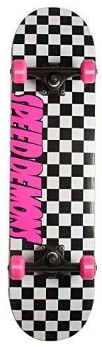 Speed Demons 7.75 Checkers PINK | Skateboard COMPLETO
