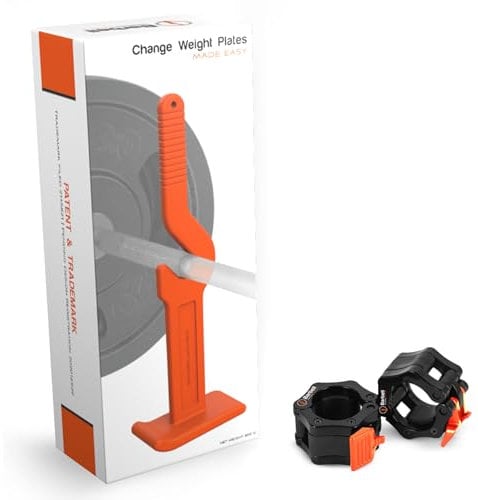 Hantelheber Barbell Jack Langhantel-Heber | Kompakter, Kleiner und tragbarer Kreuzheben-Heber | Inklusive Widerstandsband | Reduziert Verletzungsrisiken | Energie sparen, bis zu 250 kg (Orange)
