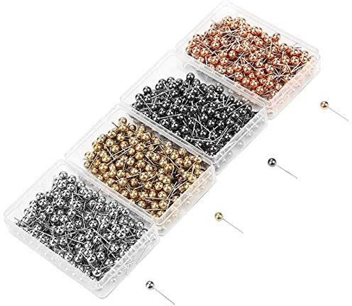 Egurs Stecknadeln 800 Stück Map Push Pins Kurz mit Kopf für Weltkarte,Cork Board,StoffmarkierungNähen,Säumen,Schneiderhandwerk,Dekorationen