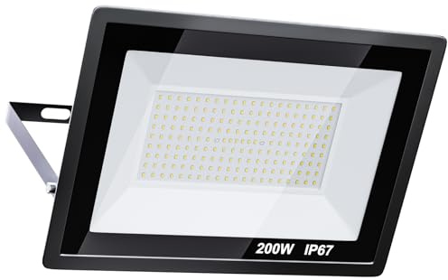 Ubanner 1pack LED Flood Light, Cool White 6000K, IP66 Waterproof Super Bright Work Light, 220V, Outdoor Floodlight for Yard, Garden, Garage, Lawn, Court…