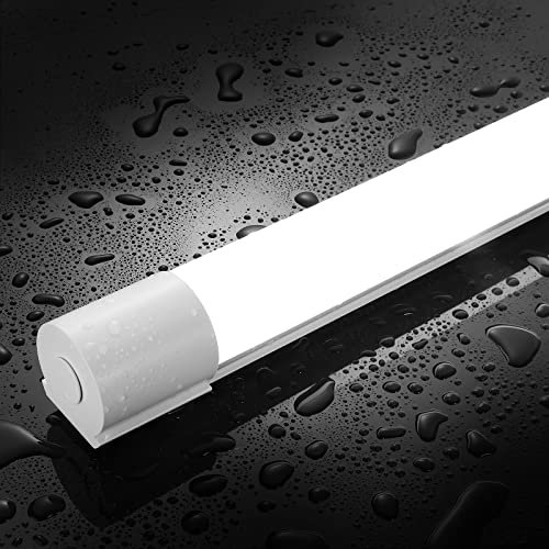 GOOSKI Feuchtraumleuchte LED 60CM, Led Röhre 16W 1700LM Werkstattlampe, IP66 Wasserfest Wannenleuchte LED Leuchte Deckenleuchte für Badzimmer Wohnzimmer Küche Garage Büro, Neutralweiß 4000K