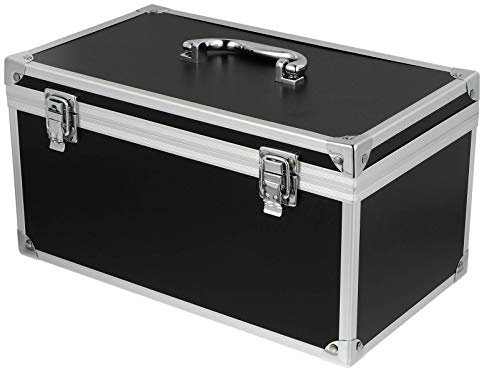 YARNOW Kasten Werkzeugkasten Werkzeugkoffer Tools Box Aktenkoffer Aus Aluminium Mit Schloss Metallgehäuse Werkzeuge Für Mechaniker Groß Fräulein Abs-Kunststoff Anti Vibrations Instrument