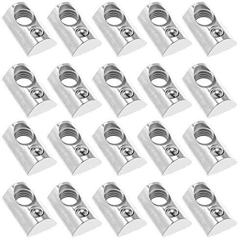 Be In Your Mind Lot de 100 écrous à fente en T M8 série 4040 en acier au carbone pour imprimantes 3D à rainure en T et fraiseuses CNC