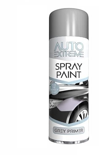 SuperGift.com 250ml All Purpose Aerosol Grey Primer Spray Paint Quick Drying Spray, Fast Dry and Excellent Coverage for Car, Van, Wheel, Metal, Plastic and More by Diva Gift