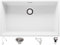 PRIMAGRAN Lavandino da Cucina Bianco 76x47cm, Lavello da Cucina a 1 vasca + Sifone Classico + Rubinetto 40x22cm, Lavabo da Cucina Incasso al mobile 80cm - London Slim