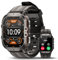 AVUMDA Smartwatch Uomo, 1.96 AMOLED Schermo Orologio Con Chiamata e Risposta Vivavoce, 100+ Modalità Sportive, IP68 Con Cardiofrequenzimetro Contapassi SpO2 per iOS/Android