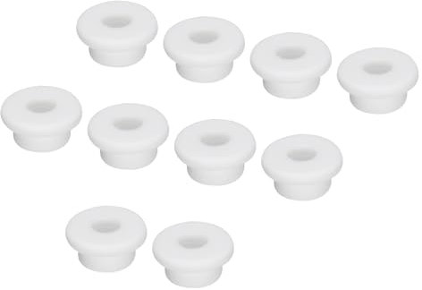 sourcing map 10Pcs T Type Rubber Grommet Mount Dia 20mm (27x10x13mm) Seal Protection Flexible Hole Plugs for Cable Pipe White