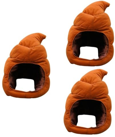 TOYANDONA 3St Kopfbedeckung Hüte kackhaufen kostüm mützen Hut für Kinder Hauben für Kinder Kleider Karnevalshut aus Baumwolle Cosplay-Hut puh schmücken Partyhut Kleidung Schädel PP Baumwolle