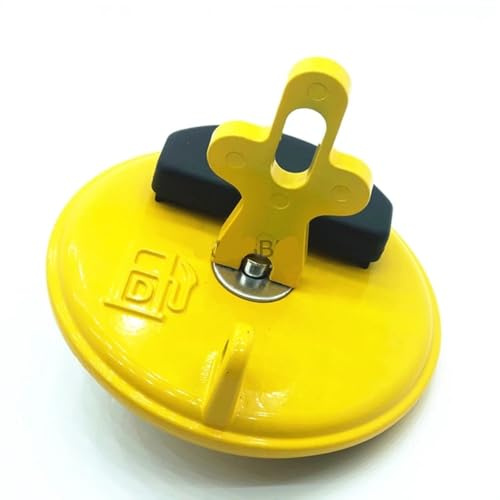 for Caterpillar CAT 320B/C/D 329D 330C 325C 345D Bagger Kraftstoff Tank Deckel Vorhängeschloss Filter Diesel Tank Deckel Bagger Zubehör Ersatzteil (Color : Yellow Cap)