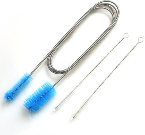 Bcautay Flexible Drain Brush 66in Double-Ended Drain Pipe Cleaner Brush Shower Drain Unblocker Tools for Kitchen Fridge Aquarium Shower Plug Hole for Cleaning Drains Pipes Kitchen Bathroom