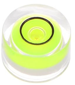 QUARKZMAN Runde Wasserwaage, 10 x 6 mm, Mini-Rundlibelle zum Nivellieren von Kamerastativen, Teleskopen, Werkstätten, Drehtellern, Bilderrahmen, grün