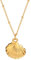 Mikovivi Women's Gold Shell Necklace, 15.75 Inch Pendant Chain, Classic Nautical Style, Fashion Jewelry