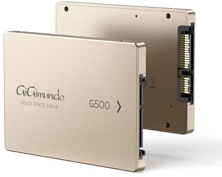 GiGimundo G500 Disque Dur SSD 2,5 2 to SATA III avec Coque légère en Aluminium SSD Interne Rapide pour Ordinateur Portable, PC, Vitesse de Lecture et d'écriture élevée