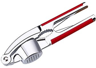 OFFSCH Knoblauchpresse Aus Edelstahl Mit Nussknacker Funktion Für Walnüsse Manueller Press Rocker Einfache Handhabung Spülmaschinenfest Multifunktionaler Ingwer Knoblauchschneider Für Küc