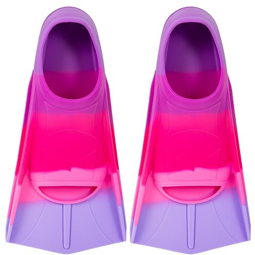 YOTAN Schwimmflossen Kinder | 100% Silikon Kurzflossen | Training Flossen | leichte Kurze Trainingsflossen | Trainingsschwimmflossen für Training im Schwimmen für Kinder Mädchen Jungen Anfänger