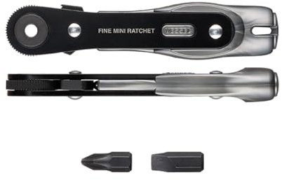 Vessel TD-23 Ultra Thin Fine Mini Ratchet Screwdriver Straight Type with 2 Bits