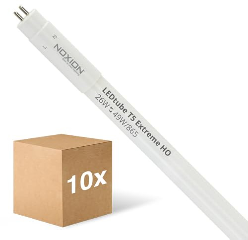 Noxion Mehrfachpackung 10x LED Röhre T5 Avant Extreme (Mains AC) High Output 26W 3900lm - 865 Tageslichtweiß | 145cm - Ersatz für 49W