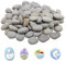 POPAPIE 50 Stück Kieselsteine zum Bemalen,Steine Bemalen,1-3cm Flache Steine,Kies Dekosteine Naturstein,Steine zum Bemalen Flach für Bunte Malerei & Dekoration