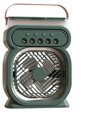 Portable Misting Fan - Portable Air Conditioner Fan with Mist | 7 Colors Night Light 3 Wind Speeds 450ml Water Tank Cooling Electronics for Camping, Beach, Cruise