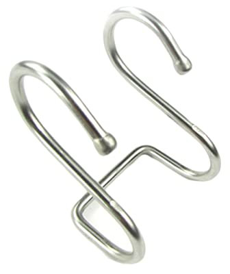 ERINGOGO 4stücke Doppel-s-aufbewahrungshaken Aus Edelstahl Türrückseite-kleiderhaken Taschenhalter Badezimmer-küche-haken Silber