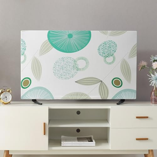 LDLCYCN C,45in, Cubierta De Polvo De TV Decoración del Hogar Protector De Pantalla De TV Cubierta A Prueba De Polvo con Patrón Tela De Cubierta De Televisión Película Protectora TV