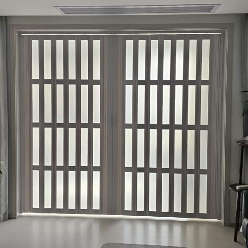 Porta A Soffietto Porte A Libro Porte a soffietto interne su misura per porta con binario, porta plissettata retrattile ad alta resistenza per divisorio di stanze/corridoi, altezza 205-220 cm, facile(