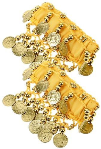 DINHEAROM 1Paire Bracelet de Cheville Décoratif Mousseline de Bijoux de Danse du Ventre Accessoire Sonore pour Performances pour Types de Danse