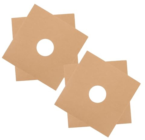 KOMBIUDA 4 Stück Teiliges Vinyl Record Jackets aus Braunem Kraftpapier Schützende Hüllen für Schallplatten Langlebige Vinyl Record Cases zur Sicheren Aufbewahrung und Geschenkverpackung