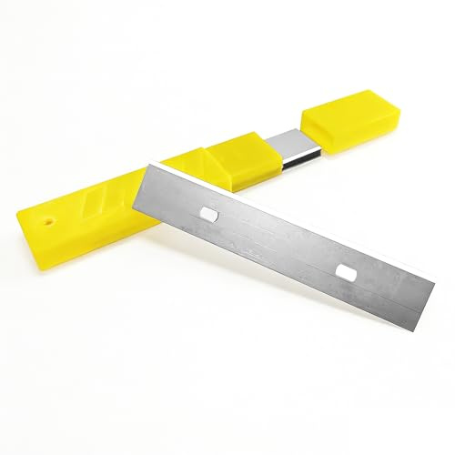 10 Stück Ersatzklingen für Schaber 100mm Klinge für Fenster Tapetenschaber Klingen Kohlenstoffstahl (10)