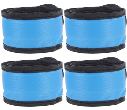 Healifty LED Pferdebeinbandagen 4 Stück-Pack aus Gewebe für Reiten Blau | Pferdebein Wickelband, Schnell Bedienbar, Inklusive Knopfzelle, für Outdoor Einsatz