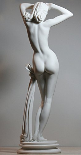 Große nackte weibliche sexy erotische Frau gegossene Marmorstatue Skulptur 43,7 cm