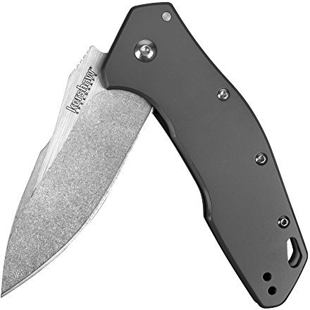 Kershaw 1881 Einhandmesser ERIS Stahl 8Cr13MoV SpeedSafe Frame Lock titanbeschichtete Sthlgriffschalen Clip Messer, blau, M