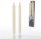Schlaraffenland LED Stabkerzen PALO 2er Set | 2x25 cm | Flackernde Flamme | Creme Echtwachs | Elektrische Kerzen | LED Stabkerzen mit Timerfunktion | Kerzen mit Batterie und timerfunktion |