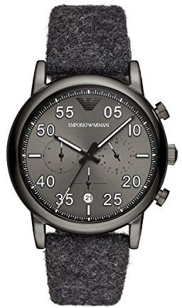 Emporio Armani Reloj Analógico para Hombre de Cuarzo con Correa en Tela AR11154