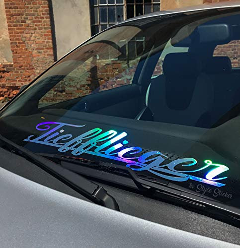 Tiefflieger Frontscheibenaufkleber Auto Hologramm Oilslick Sticker Low deep is a Lifestyle Dapper Stance airride