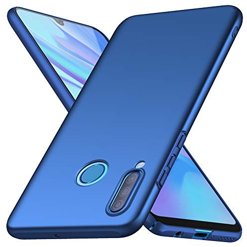 ORNARTO Hülle für Huawei P30 Lite,Ultra Dünn Schlank Anti-Scratch FeinMatt Einfach Handyhülle Abdeckung Stoßstange Hardcase für Huawei P30 Lite(2019) 6,15 Zoll Blau