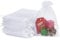 HRX Package 100pcs Organza Bags White, 10 x 15cm Medium Organza Wedding Favour Drawstring Bags Jewellery Bag Candy Mesh Pouches for Small Gift